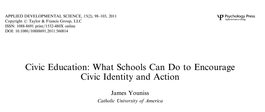 Civic Education: What Schools Can Do to Encourage Civic Identity and Action
