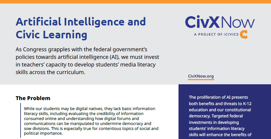 AI and Civic Learning One-Pager