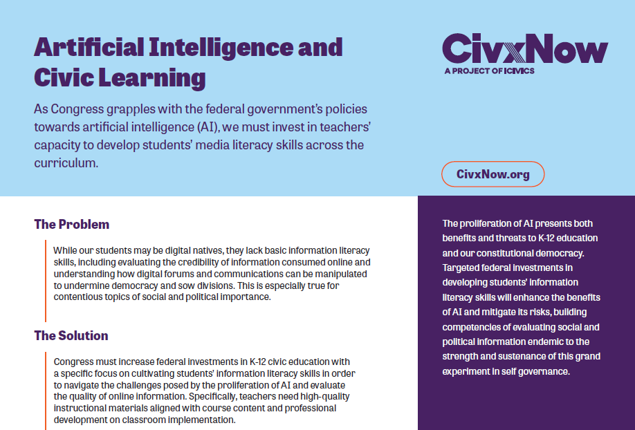 AI and Civic Learning One-Pager