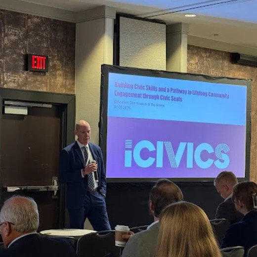 Shawn Healy presenting at the Education Commission of the States National Forum