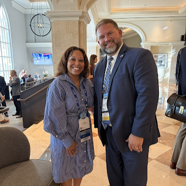 iCivics Southeast State Policy Lead Chloe Jordan with Arkansas State Senator Jim Dotson at American Legislative Exchange Council
