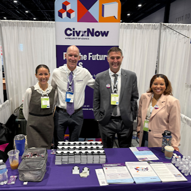iCivics policy staff tabling at NCSL conference